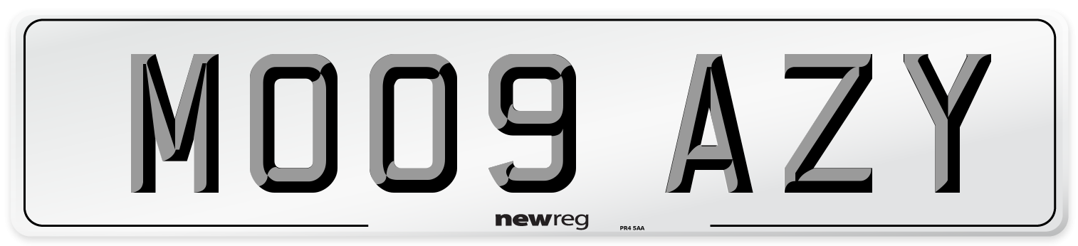 MO09 AZY Number Plate from New Reg